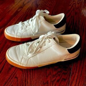 a new day White and Black Sneakers